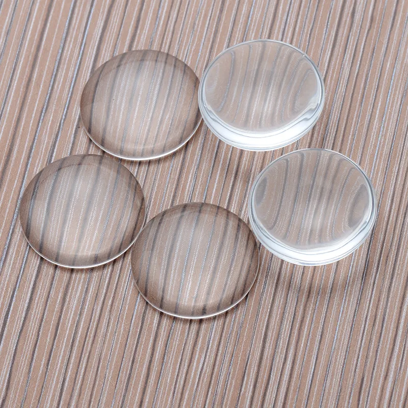 Klare transparente flache runde Kuppel Glas Cabochon klares Glas Runde für Schmuck