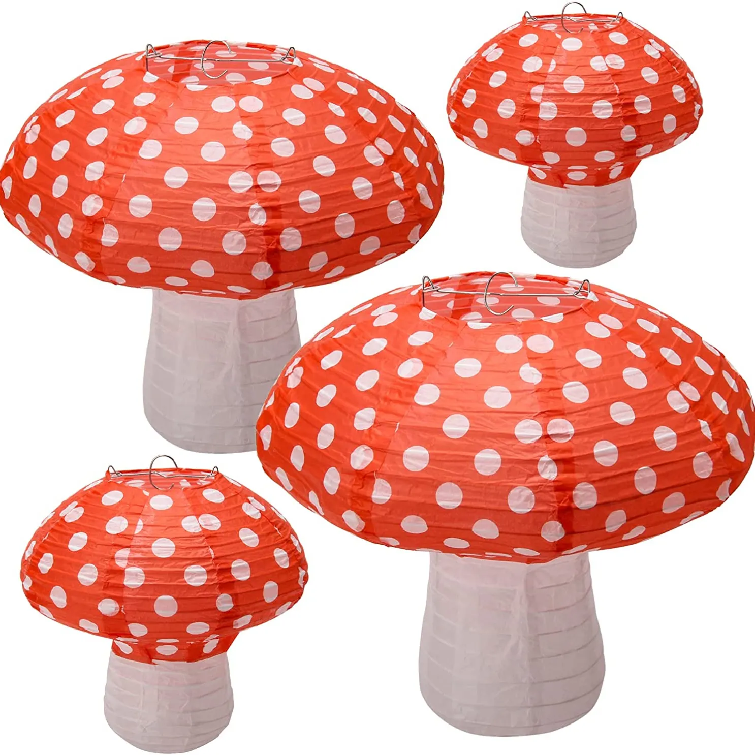 LUCKY Factory Sales Home Decor Mushroom Paper Lantern Children's Birthday Party Decorations Forest Jungle Decoration Background