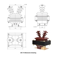 Transformateur de distribution haute tension semi-enclos triphasé de type griffe, classe 0.5, 10 kV, autotransformateur 110 V, modèle Eston Jdz-10