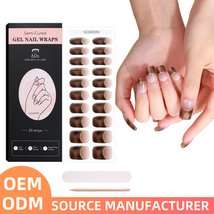 Adesivi per Unghie in Gel UV Semi-Permanenti Non Tossici, Design Nuovo e di Alta Qualità, Prezzo di Fabbrica, Fragola Rosa, Stile Francese Personalizzato - Product Image 5