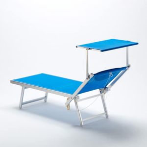Chaise longue pliante traditionnelle facile à transporter, en métal et aluminium, pour extérieur, patio, bord <span class=keywords><strong>de</strong></span> piscine, inclinable, pour bronzer - Product Image 5