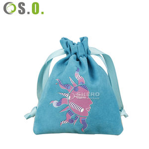 Wholesale High-quality Velvet <b>Drawstring</b> Ribbon <b>Pouch</b> Custom Necklace Jewelry Packaging Bag <b>Pouch</b> - Product Image 1