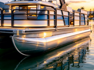 Yacht sportif de luxe en aluminium, bateau rigide, capacité de 15 personnes, avec cabine et auvent, croiseur de lac stable - Product Image 3