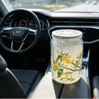 Diffuseur d'arômes à cristaux de glace grande capacité, évaporation naturelle, fixation sur grille d'aération, désodorisant de luxe multi-usage pour voiture, longue durée