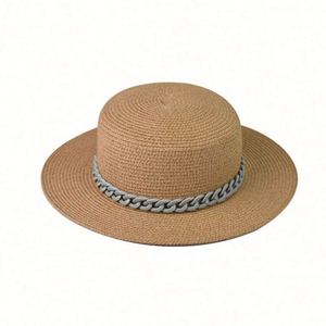 Outdoor Sun Hat Colorful <b>Chain</b> Large Brim Sombrero Casual Fashion Character Unisex Straw Hat - Product Image 5