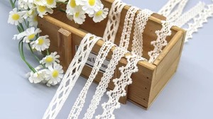 Nastro di pizzo all'ingrosso con bordo smerlato stretto, passamaneria in pizzo all'<span class=keywords><strong>uncinetto</strong></span> per cucito - Product Image 3