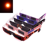 Lunettes d'observation de l'éclipse solaire totale du 2024 pour l'Amérique du Nord, avec monture en papier imprimé couleur neutre, pour l'éclipse solaire totale diurne aux États-Unis