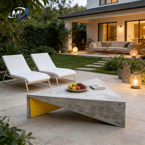 Table basse carrée moderne en béton GRC UHPC, écologique et durable, pour cuisine extérieure et mobilier de maison - Product Image 4