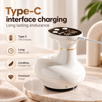 Appareil de massage électrique 4-en-1 portatif pour ventouses et Gua Sha, anti-cellulite, avec thérapie thermique