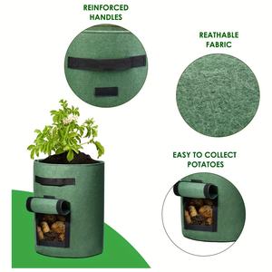 تصفية أكياس الزراعة - أكياس نباتات مستديرة خضراء اللون مناسبة للحدائق والخضروات والبطاطس - Product Image 5