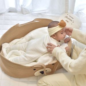 Cesta de seguridad CPC para recién nacidos, de cuerda de algodón tejida, portátil, para exteriores, cuna para dormir, almacenamiento de ropa de bebé, ¡la más vendida! - Product Image 4
