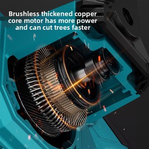 Scie à chaîne sans fil OEM 21V 12 pouces, scie à chaîne électrique à batterie, bricolage industriel, moteur sans balais en acier, 700W pour le bois - Product Image 5