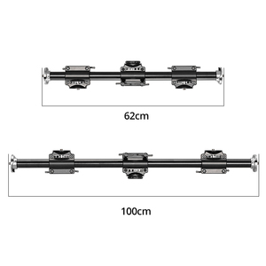 100cm אלומיניום 3/8 בורג תמיכה חצובה זרוע רוק מוצק צלב בר צד זרוע עבור 4 ראשי ראש פרו הארכת אופקי חצובה זרוע - Product Image 3