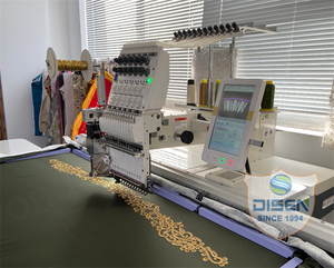 Machine à broder portable de bureau mini informatisée à tête unique multi-aiguilles 9, 12, 15 couleurs, grande surface 600*1200 pour casquettes, chapeaux et cols - Product Image 6