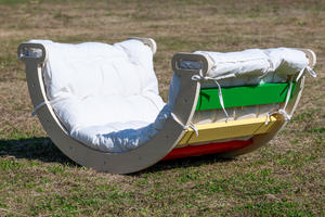 Arc <span class=keywords><strong>de</strong></span> pluie en <span class=keywords><strong>bois</strong></span> massif multifonctionnel Montessori en <span class=keywords><strong>bois</strong></span> pour bébé Rocker Triangle Seesaw Climbing Arch Kids Indoor Playground Soft - Product Image 4