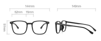 Nouveauté 2025 Lunettes de vue carrées unisexes photochromiques avec style décoratif et étui à lunettes