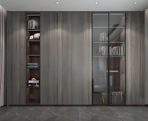 Moderno estilo italiano de madera maciza dormitorio armario ligero de lujo muebles de <span class=keywords><strong>almacenamiento</strong></span> para el hogar Hotel Villa - Product Image 3