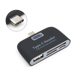 Type C <b>Card</b> Reader USB 2.0 <b>SD</b> TF MicroSD Multi Slot Mobile Phone External Plastic 4 In 1 Reader - Product Image 4