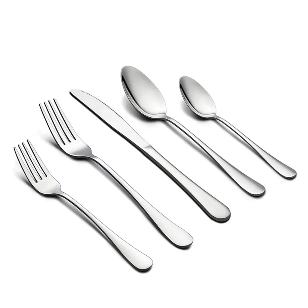 5 الألوان للاختيار الفولاذ المقاوم للصدأ ملعقة شوكة سكين مجموعة أدوات المائدة