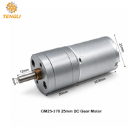 Moteur à engrenages CC compact GM25-370 avec arbre de 4 mm pour appareils domotiques