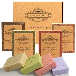 Soap Factory Hotel Face Deep Clean Scrub Exfoliating Moisturizer Vegan Soap Bar Rose Kojic Lavender Coco Acid Handmade Bath Soap