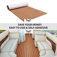 Tapis de sol moderne en vinyle de teck marron marin antidérapant Click pour l'extérieur Sea Deck Yacht Deck Flooring Made Eva Foam
