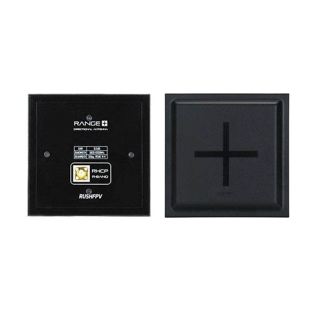 RUSHFPV RANGE PLUS 4X 5.8G Flat Panel Antenna FPV Crossing Machine High Gain Circularly Polarized Black