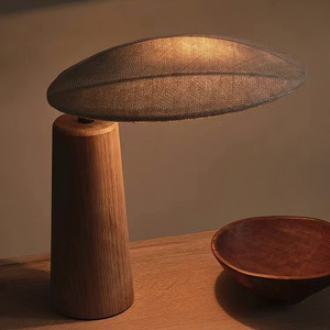 <span class=keywords><strong>Lampe</strong></span> de table décorative en tissu, style japonais, en bois massif simple, pour chambre <span class=keywords><strong>à</strong></span> coucher, chevet, table de thé ou <span class=keywords><strong>maison</strong></span> de vacances - Product Image 3
