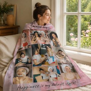 <span class=keywords><strong>Manta</strong></span> de Franela con <span class=keywords><strong>Collage</strong></span> de Fotos Personalizado, 100% Poliéster, Regalo para Mejores Amigas, Despedida de Soltera, Ropa de Cama - Product Image 1