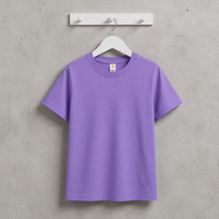 Kaos katun combed 180 gram, menyerap keringat dan ramah kulit, logo bisa custom, pakaian aktivitas orang tua-anak, DIY