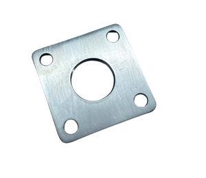 Piezas de Acero Inoxidable Fresadas por CNC Personalizadas |   Componentes de Mecanizado CNC de Precisión, Placa de Montaje de 4 Orificios con Orificio Central - Product Image 3