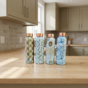 Custom Flower Design Print Eco-Friendly Metal Water Bottle Screw-On Lid Reusable Travel Bottles for Adults Dishwasher Safe Gift - Product Image 4