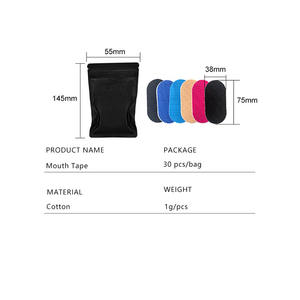いびき防止ブラック30個入り通気性コットン睡眠ストリップテープマウステープ口テープ睡眠呼吸救済 - Product Image 6