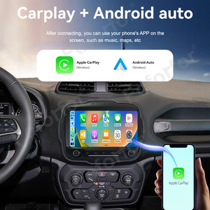 9 "Carplay ForJeep 2016 2021 Android 13 GPS di navigazione Multimedia Display Wireless Auto autoradio unità principale - Product Image 3