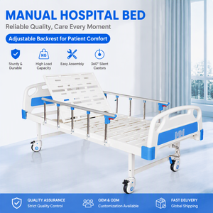 Cama Médica Hospitalaria de Acero Inoxidable de Alta Resistencia, Ajustable con una o dos Manivelas, para Cuidado Psiquiátrico y Geriátrico - Product Image 1