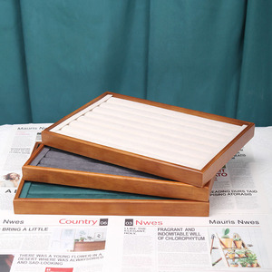 Khay Đựng Nhẫn Trang Sức Sơn Mài Lớn Bằng Gỗ Cổ Điển Sang Trọng Có Đèn Quầy Hộp Trưng Bày - Product Image 6