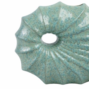 Vaso in ceramica con design a spirale, ispirato al mare, per decorare il soggiorno e l'arredamento della casa - Product Image 5