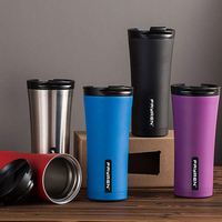 Gobelet à double paroi en acier inoxydable Tasse de voyage sous vide Gobelet à café Tasse thermique isolée en acier inoxydable avec couvercle rabattable