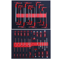 Armoire à outils en acier robuste pour mécanicien avec un ensemble d'outils de 245 pièces pour la réparation automobile, chariot à outils d'atelier avec outils