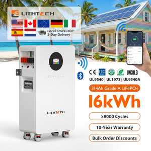 Batterie au lithium LITHTECH de qualité A 51,2 V 300 Ah 314 Ah Système de stockage d'énergie domestique 15 kWh 16 kWh Vente en vogue en Europe - Product Image 1