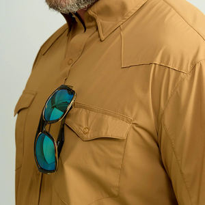 Chemise de pêche à boutons UV <span class=keywords><strong>Columbia</strong></span> de qualité professionnelle, personnalisée, à manches courtes, avec étiquette privée - Product Image 5