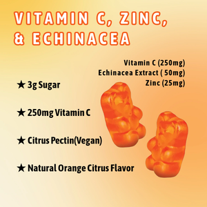 Suplemento herbal OEM Gummies Vitamina C con soporte de zinc Suplemento sanitario Inmune Multivitamin C Gummy - Product Image 3