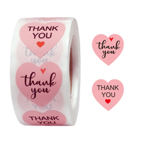 Étiquettes adhésives en forme de cœur de 1,5 pouces pour cadeaux de la Saint-Valentin, remerciements, mariage, fête, décoration, autocollants en forme de cœur pour sceller