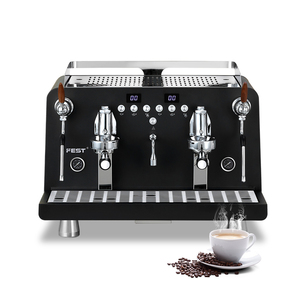 Machine à expresso industrielle commerciale, en acier inoxydable, à double tête, automatique, pour restaurant, café, maison - Product Image 1