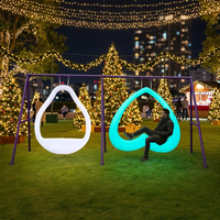 Décoration de jardin lumineuse à LED, multicolore, télécommandée, IP54, à intensité variable, avec batterie au lithium, pour Noël et Thanksgiving