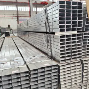 مواد بناء وإنشاء أنابيب فولاذ مجلفنة مربعة 40x80 40x40 من SHS RHS