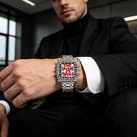 Montre à Quartz Analogique en Alliage Style Gothique Y2K Rétro avec Design Griffe de Luxe en Albâtre pour Hommes/Femmes Tendance Européenne et Américaine