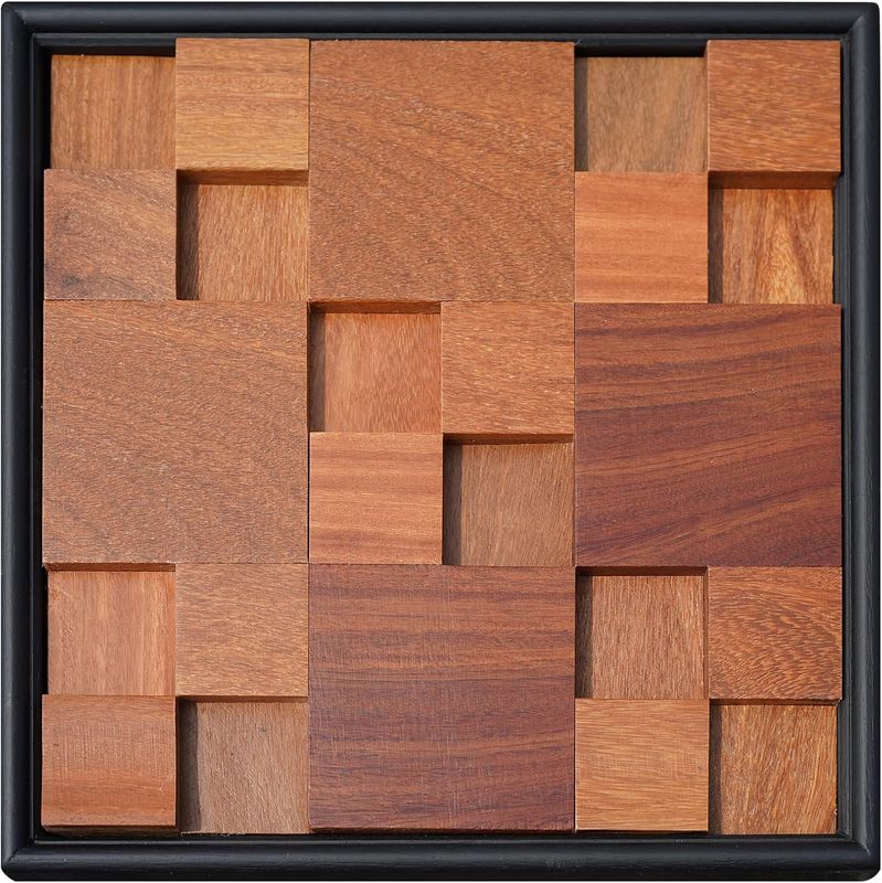 Handcrafted Wooden Art Deco Mosaic Decorative
