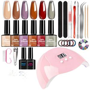 <span class=keywords><strong>Kit</strong></span> complet de soins des ongles Lampe à ongles Polissoir à ongles Pousse-cuticules et autres outils essentiels pour une manucure et une pédicure parfaites - Product Image 4