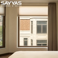 Fabricant de fenêtres en bois recouvert d'aluminium SAYYAS, proposant des systèmes de fenêtres à battants Low-E pour des projets résidentiels écoénergétiques